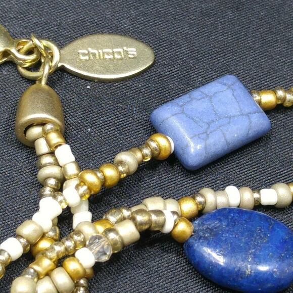 Chico's Gemstone & Faux Gemstone Long Seed Bead Necklace, 41 Inches, 2 Strands - Picture 10 of 12